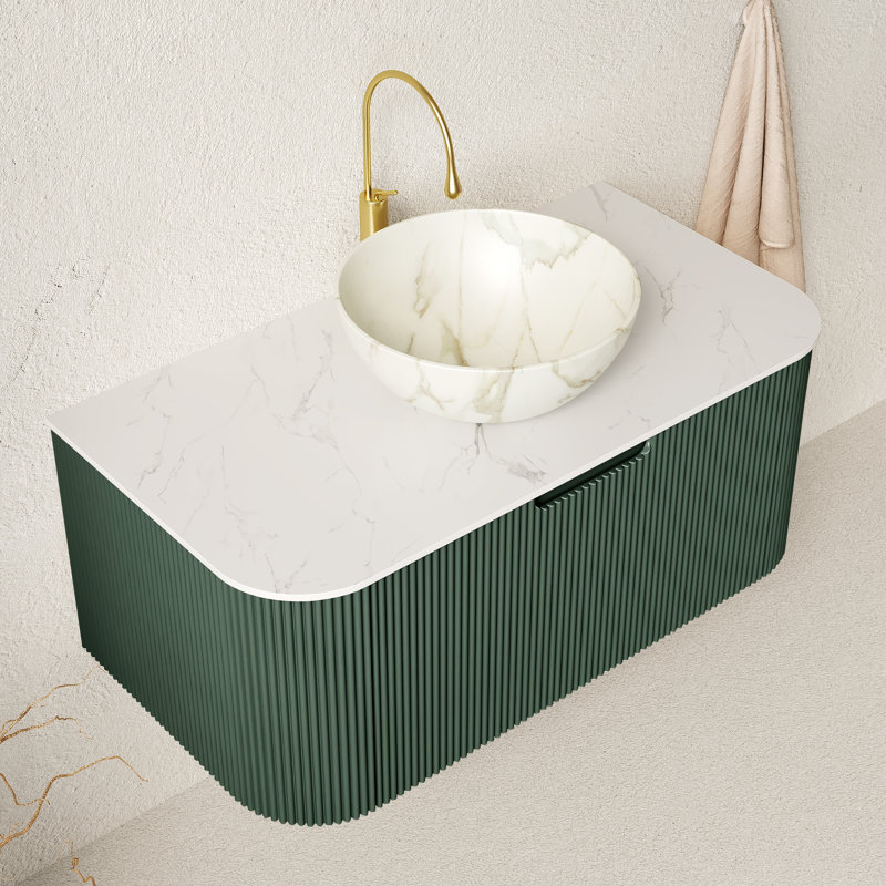 Meuble-lavabo et lavabo de salle de bain, 36" W, White