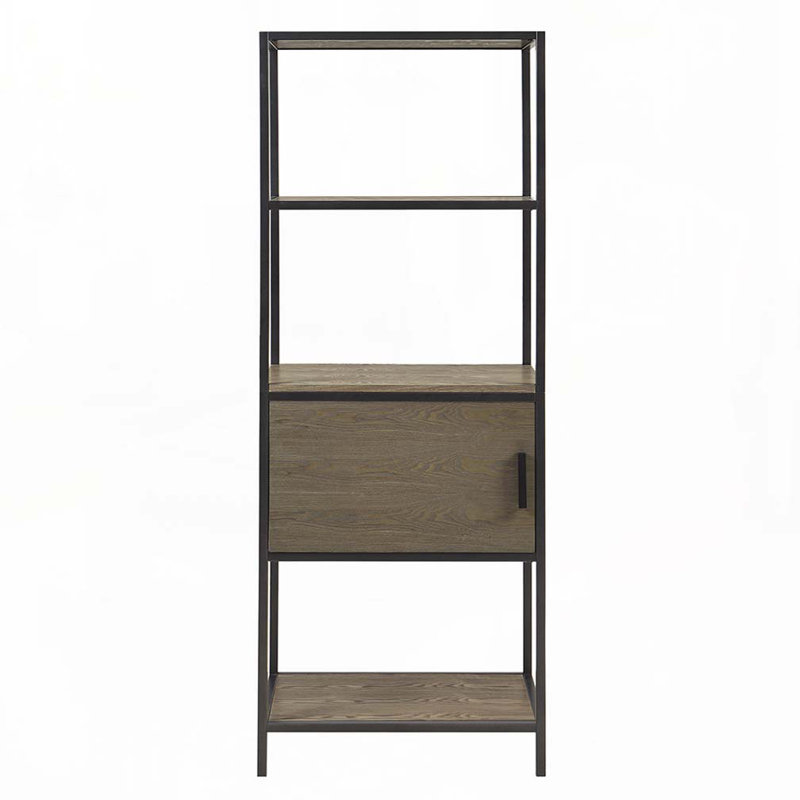 Bibliothèque à 3 tablettes avec armoire de rangement