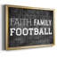 Faith Family Football, art textuel encadré sur toile-811234099-811234098
