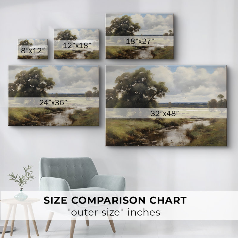 Paysages rétro-DCCCLIV -Galerie enveloppée Cavas, 32 x 48