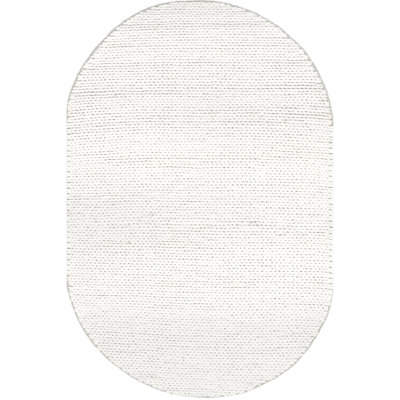 Dunanney Hand Braided Ivory Area Rug