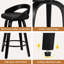 Swivel Upholstered Counter Stool with Metal Frame