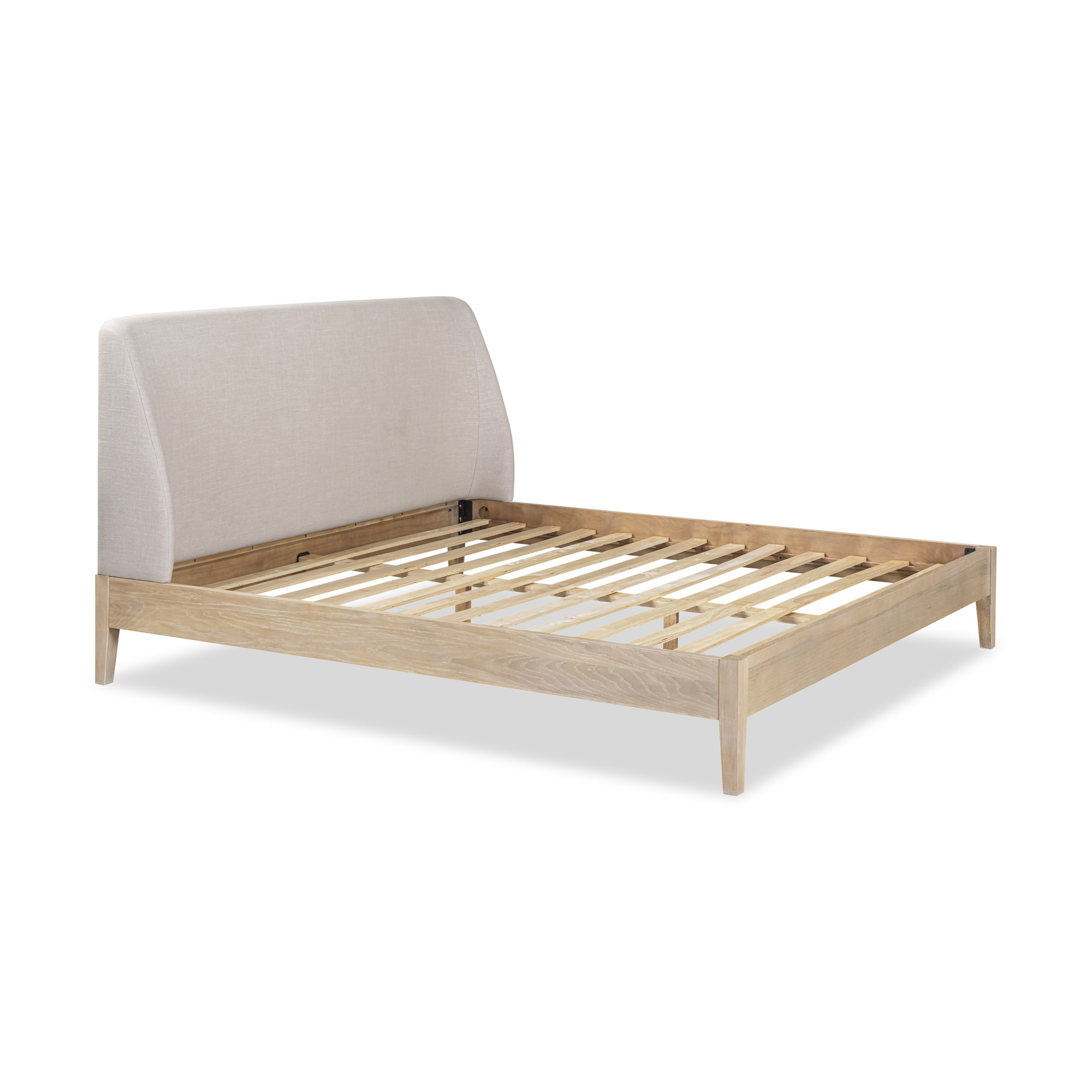 Cloey Upholstered Bed, Taupe, Queen