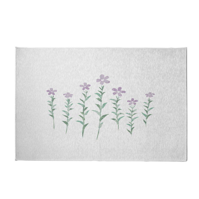 Tapis décoratif florale pourpre/vert alvordton, Rectangle 2 pi x 3 pi
