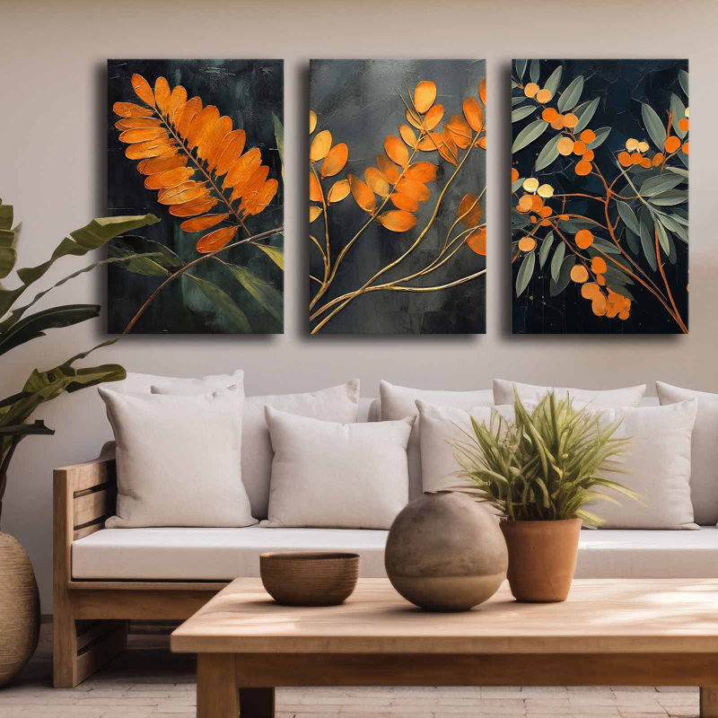 Peinture décorative sur toile (3 pièces)