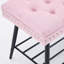 Banc à chaussures clouté Vintage, tablette de rangement, banc d'entrée rembourré-400457040
