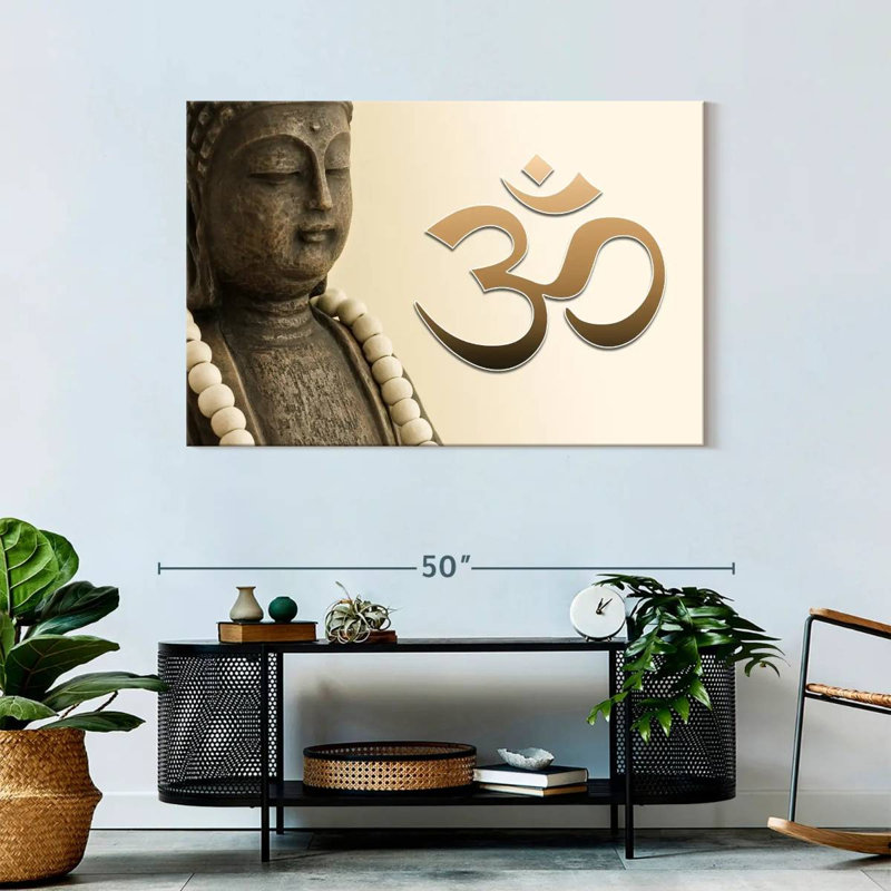 Adella Buddha Om Sign, 30" H x 45" W