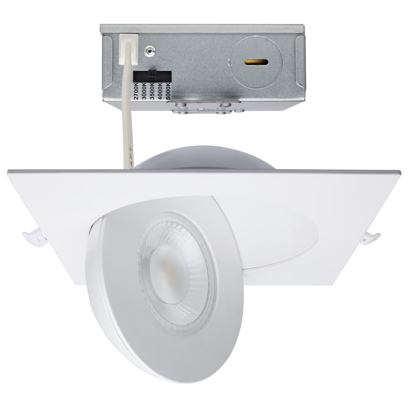Ensemble d'éclairage encastré 6 "Ultra Slim, Blanc