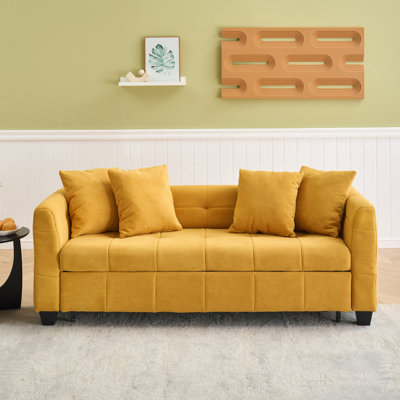 78"Flannelette Pull Out Sofa Sleeper