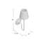 Luminaire de salle de bain transitionnel 1 lumière en chrome de 6 pouces de large, abat-jour en verre opale givré blanc, à intensité variable, applique à DEL murale, applique en acier-1440279483