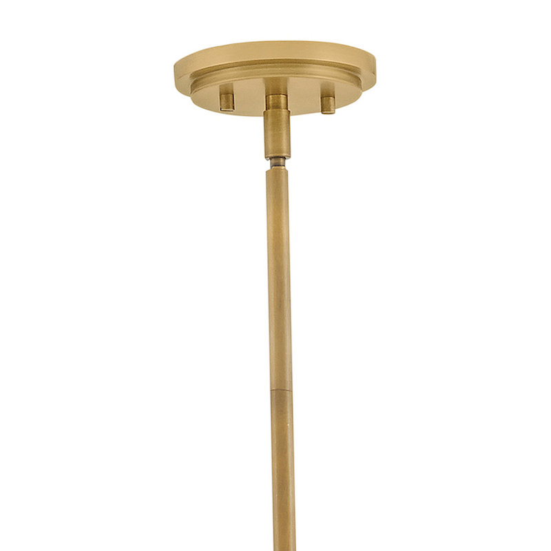 Ryden 28" Six-Light Candle Chandelier w/ Clear Glass Shades, Heritage Brass