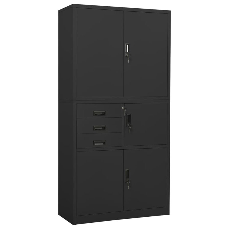 Bryoni 4 -Door 3 -Drawer, Anthracite