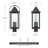 3-Light Black Outdoor Pier Mount Light Lantern Head-123822025