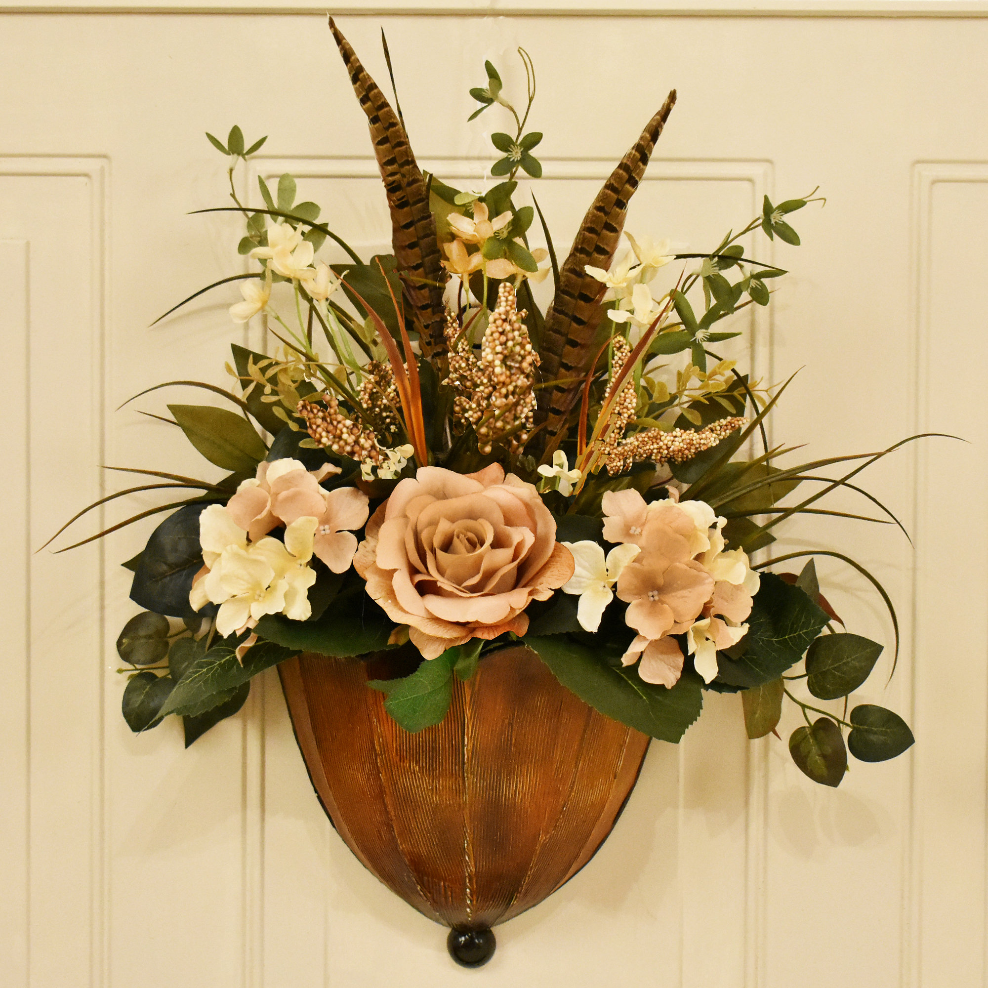 Faux Florals Arrangement in Planter