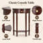 Console demi-cercle classique et traditionnelle peu encombrante avec tiroir et tablette ouverte pour l'entrée, le couloir ou le salon.