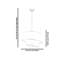 Élégant lustre en métal avec capuchon en tissu, 25,6 po x 25,6 po x 7,9 po | Certifié CE, douille E27 (60 W maximum) | Parfait pour la salle à manger, le salon et le vestibule | Luminaire élégant pour décoration intérieure moderne-1999608628