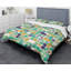 Ensemble de housse de couette géométrique avec feuilles et fleurs mid-century-40702268