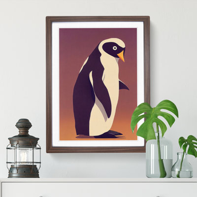 Profile of a Penguin No.1 1 Piece Single Picture Frame Wall Art
