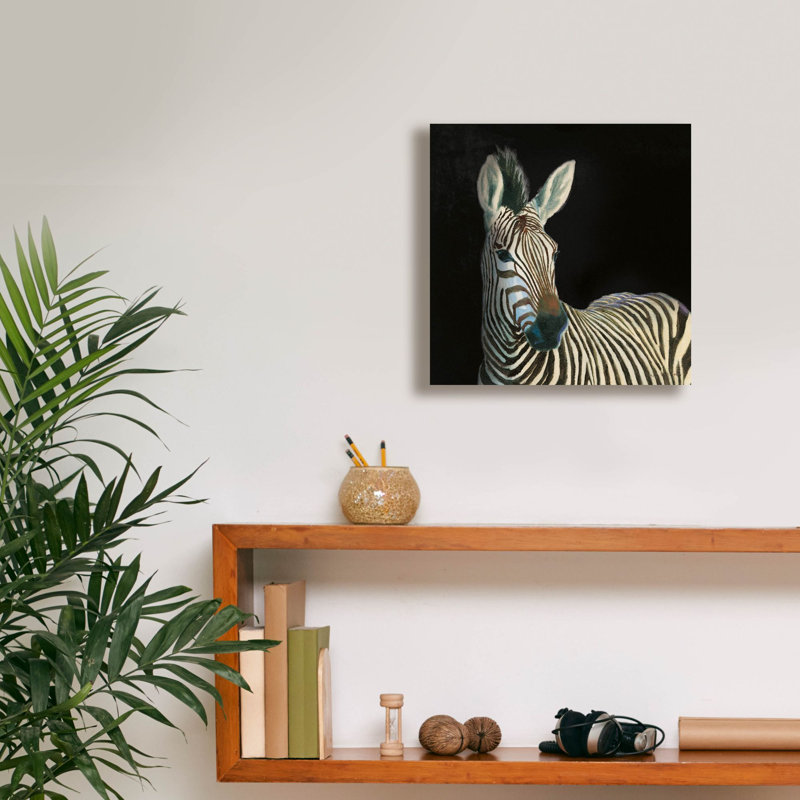 «Wild And Free 6 Black Sq» par James Wiens, art mural sur toile, H 12 po x l 12 po