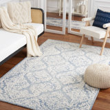 Elsun Hand Tufted Wool And Cotton With Latex Damask Rug