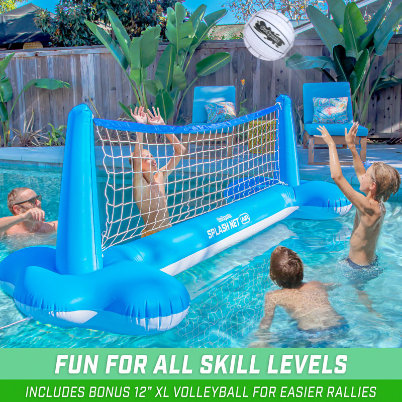 Splash Net Air Inflatable Pool Volleyball Game Set