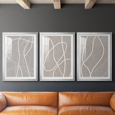 ABSTRACT Series DLxxxi - Impression sur mesure de qualité supérieure avec mat - 3 pièces