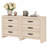 Farmhouse 3 Drawer Dresser Set Of 2, Wooden Chest Of Drawers, Large Nightstand Bedside Table, Modern Closet Storage Organizer For Bedroom, Hallway, Living Room, Living Room, Hallway, Beige-716845352