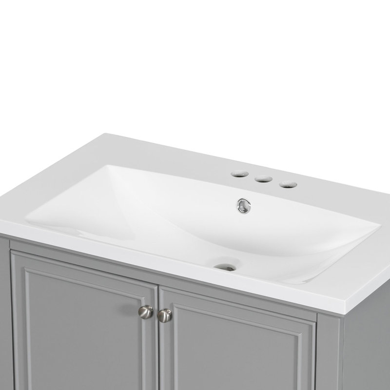 Ensemble de meuble-lavabo simple 30 po Merelyn, Gris