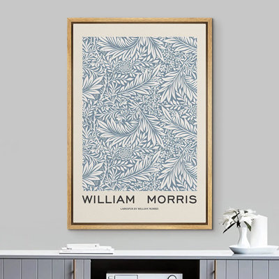Reproduction d'art classique, reproduction d'art sur toile, motif floral Larksur par William Morris