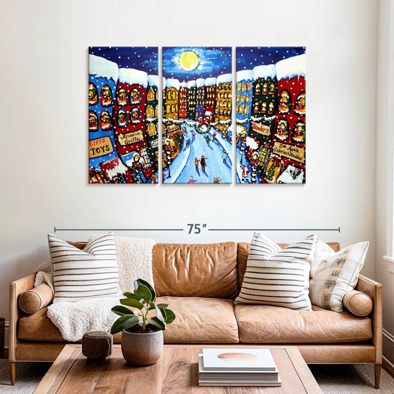 Sireci Winter Holiday Sireci Shoppers, 36" H x 57" W