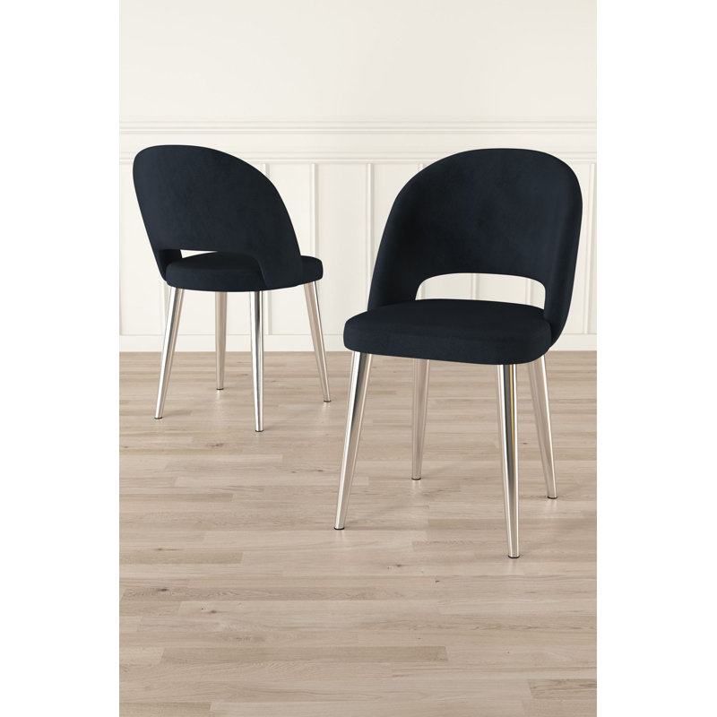 Ensemble de chaises, Anthracite, 4, Chrome chrome