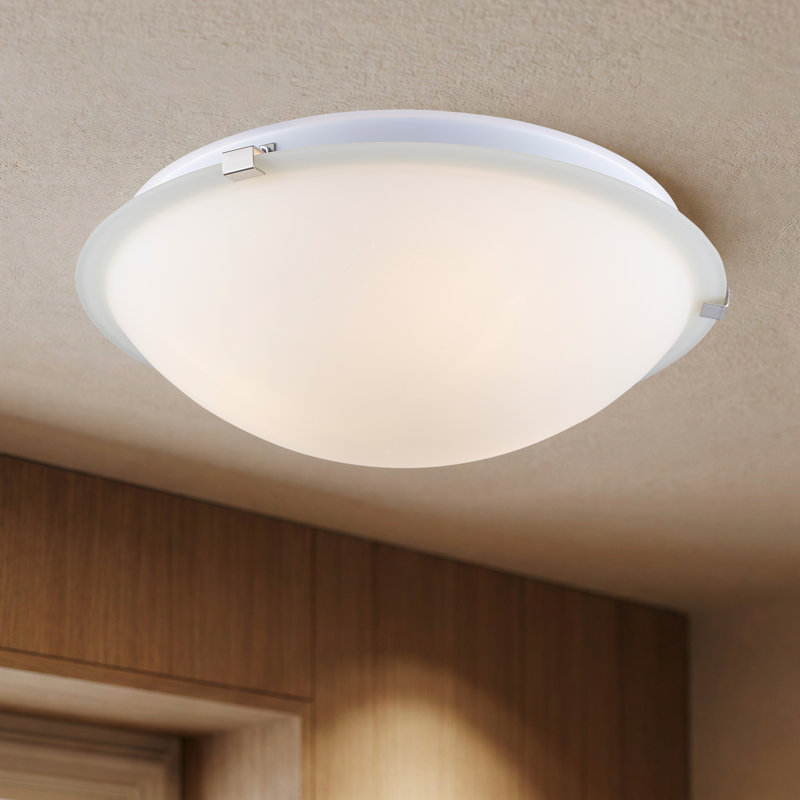 Plafonnier encastré 3 lumières 15 po Karratha, Nickel brossé