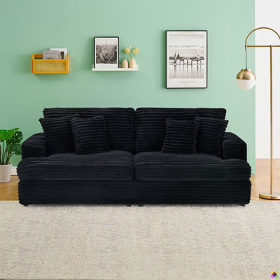 Gus 79.3"W Corduroy Sofa Couch