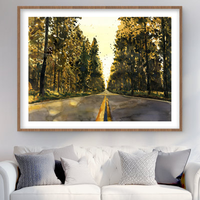 Long Road - Paysages, reproduction encadrée