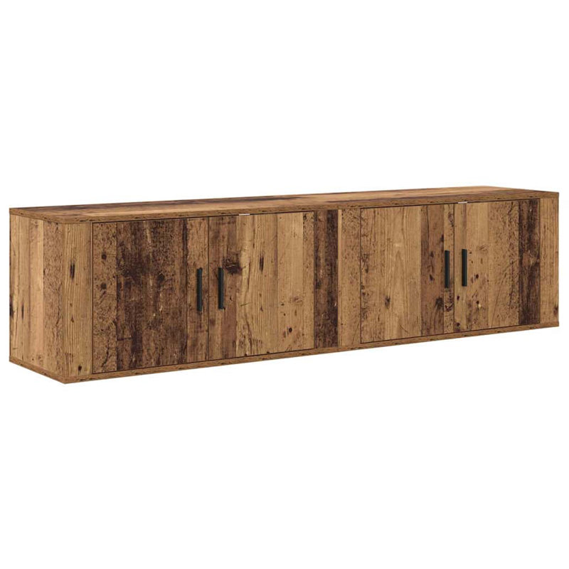 Unfinished TV Stand, 40cm H x 80cm L x 34.5cm W, Old Wood