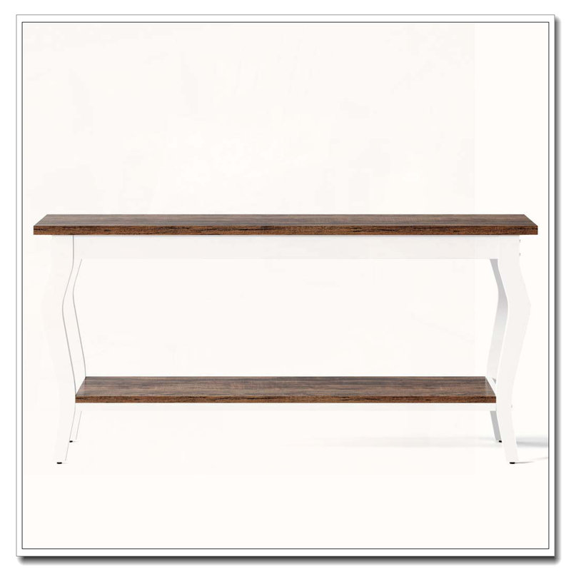 Vintage French Two-Tier Console Table with Multi-functional Design