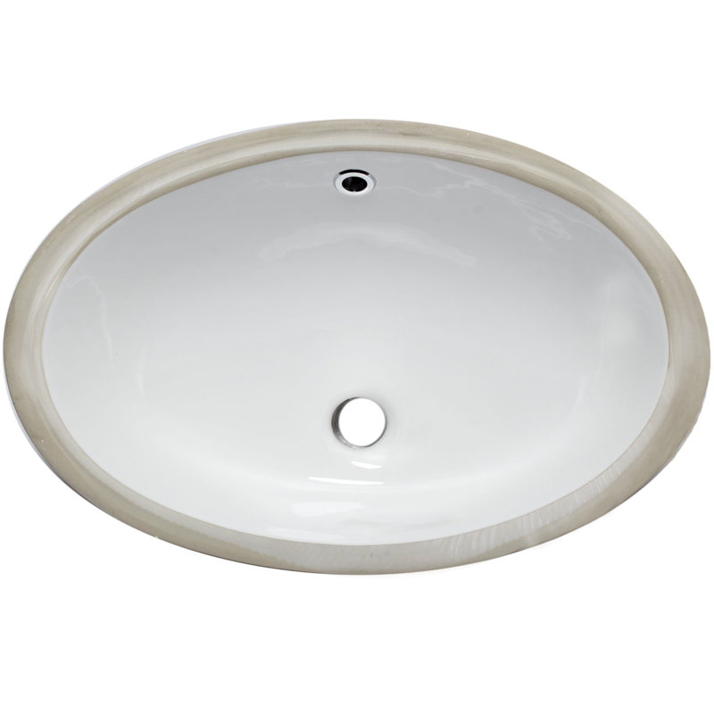 Novatto 19.5'' Porcelain Oval Bathroom Sink, Oil Rubbed Bronze