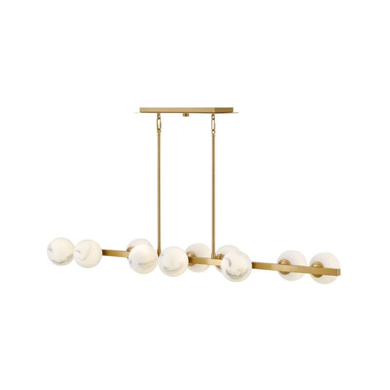 Selene 10 - Light Steel Dimmable Modern Linear Chandelier