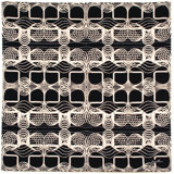 Karim Rashid - 'Myriad Black' Rug 6' X 6'