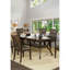 Table de salle à manger moderne moderne en noyer antique avec tablette inférieure ouverte 1pc