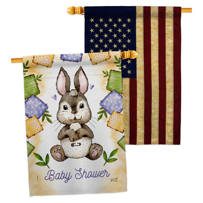 Drapeau de maison en polyester à 2 côtés 40 x 28 po