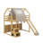 Twin House-Shaped Loft Bed With A Tent-1874973453