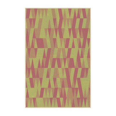 Tapis mauve à motif floral