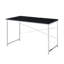 Bureau rectangulaire avec structure en métal et chrome