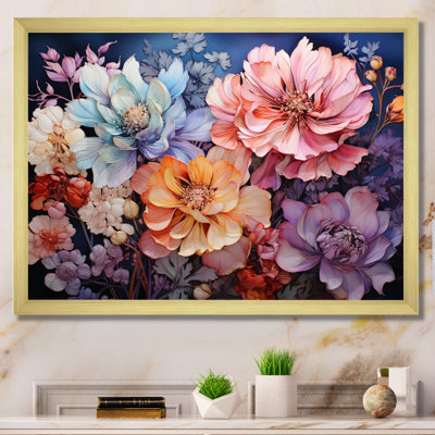 Coral Floral Symphony II - Abstract Botanicals, art mural sur toile