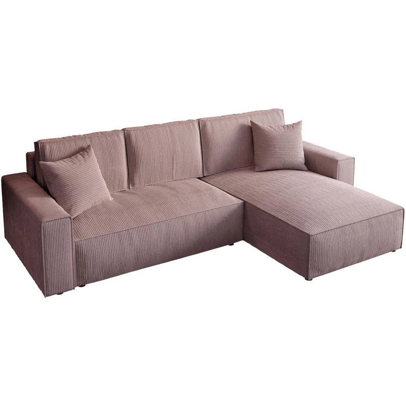 Damionna 4 Seater Sofa Bed, Pink, Right Hand Facing