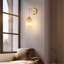 Ensemble de 2 appliques murales encadrées de cordes de perles dorées en cristal, douille d'ampoule E12, luminaire suspendu élégant pour le salon, la chambre à coucher et le couloir (ampoule non incluse)