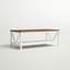Table basse bicolore à cadre en V avec tablette de rangement inférieure-1767665939-1767665938