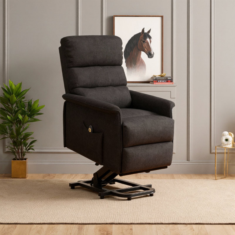 Fauteuil inclinable électrique lève-personne standard de 26 po Forester, Polyester noir
