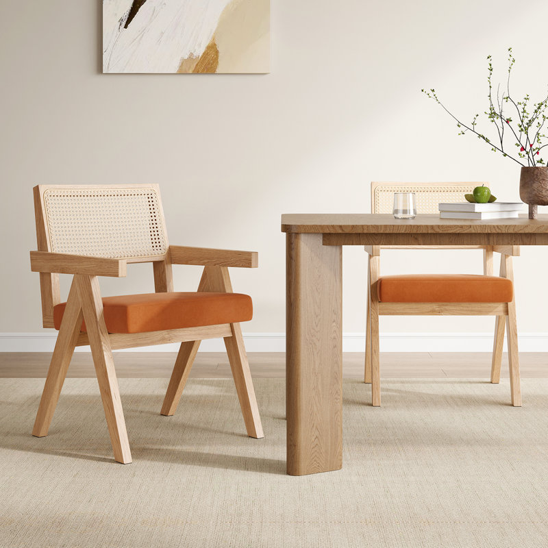 Chaise en rotin, Orange